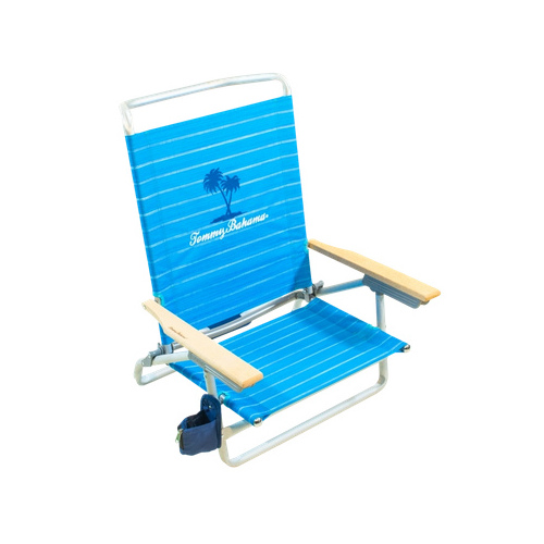 ShelterLogic SC590TB-109-1 SL Tommy Bahama Lay Flat Chair 5 Position - Blue