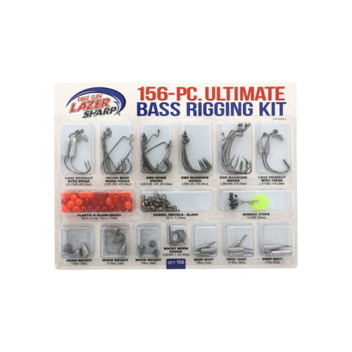 Eagle Claw Fishing Tackle LWHKWM-2 Eagle Claw Lazer Sharp Ultimate Bass Kit - 156 pieces