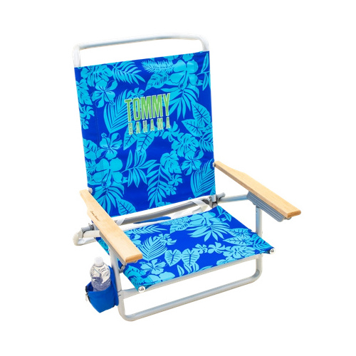 ShelterLogic SC590TB-105-1 SL Tommy Bahama Lay Flat Chair 5 Positions - Blue Green