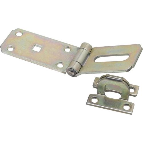 V33 7-1/4" Extra Heavy Hasp with Stainless Steel Pin Zinc Plated Finish