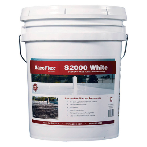 GacoFlex 100% Silicone Coating Solvent-Free White 5-Gallon