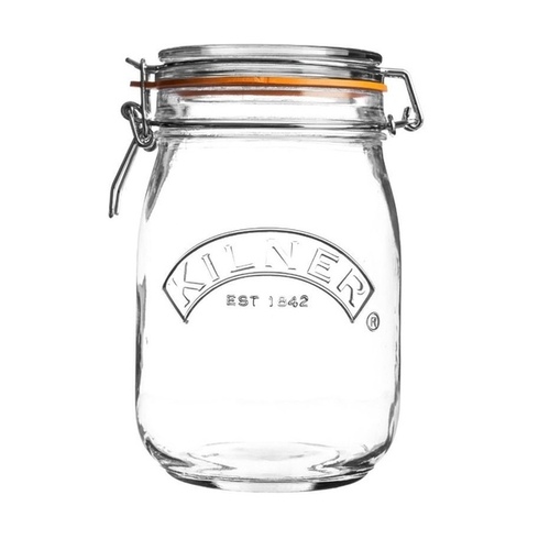 TYPHOON HOMEWARES LLC 0025.491U Clip Top Glass Canning Jar Round 34-oz