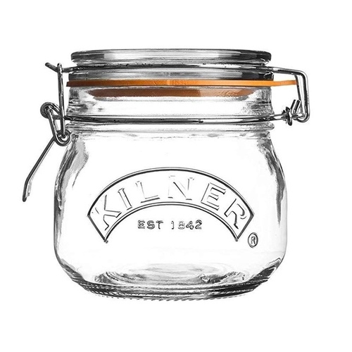 Clip Top Glass Canning Jar Round 17-oz