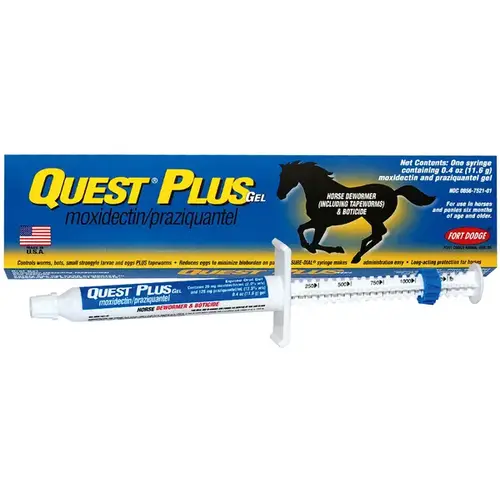 Zoetis Animal Health Group 10016989 Quest Plus Gel DeWormer for Horses 0.4-oz Tube