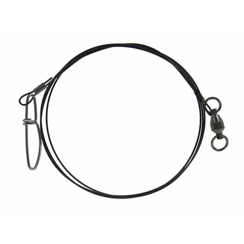 Eagle Claw Black Heavy Duty Wire Leader 45 lbs - 12"