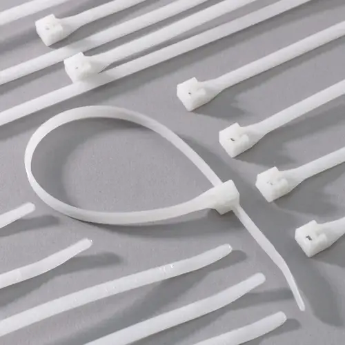 Cable Tie, Nylon, White, 4-In - pack of 400