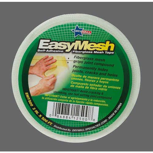 Drywall Specialties Corp EMT500 EasyMesh Self-Adhesive Fiberglass Drywall Joint Tape - 2"x500'