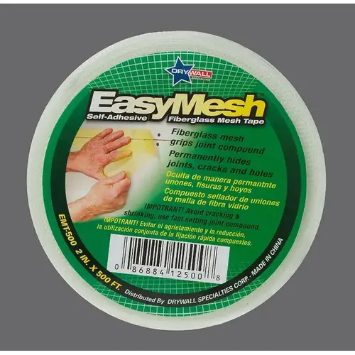 EasyMesh Self-Adhesive Fiberglass Drywall Joint Tape - 2"x500'