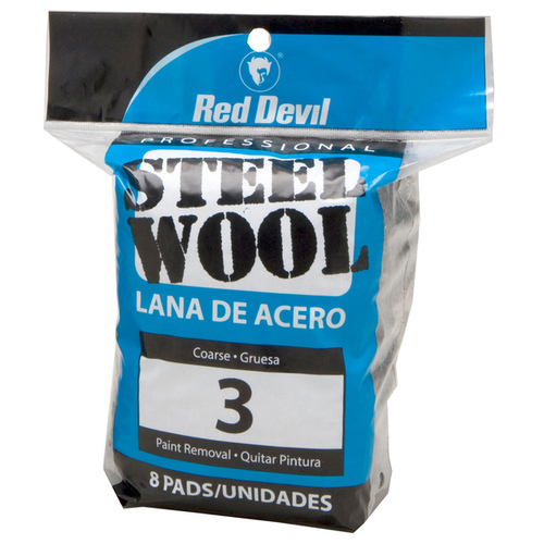 Red Devil 0326 3 Grade Steel Wool pack of 8