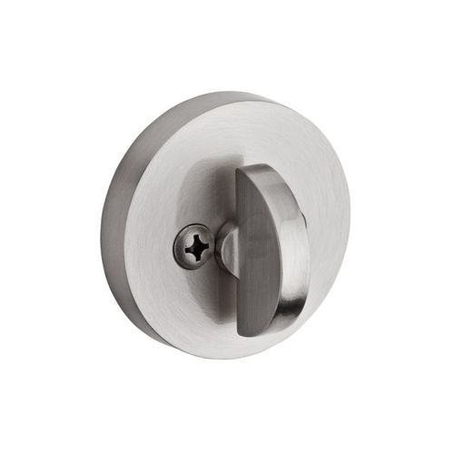 Baldwin Reserve PTCRD150 Patio Contemporary Round Deadbolt with 6AL Latch and Dual Strike Satin Nickel Finish