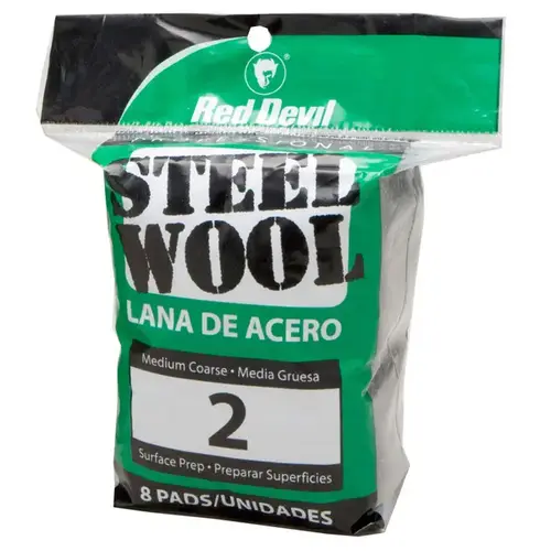 Red Devil 0325 2 Grade Steel Wool pack of 8