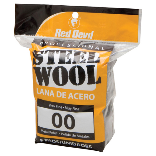 00 Grade Steel Wool pack of 8