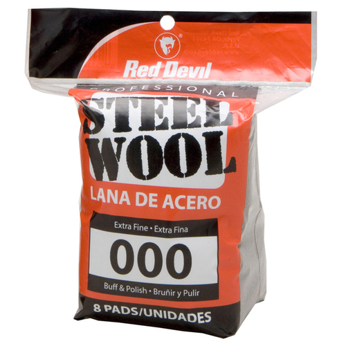 Red Devil 0321 000 Grade Steel Wool pack of 8