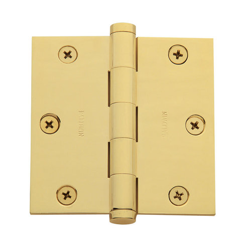 3-1/2" x 3-1/2" Mortise Square Hinge Vintage Brass Finish