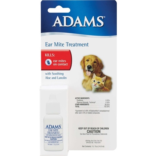 Central Life Sciences - Adams 100503561 Adams Ear Mite Lotion - .5 oz (formerly Penemite)