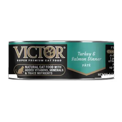 Victor Turkey & Salmon Dinner Canned Cat Food - 5.5oz Can - pack of 24