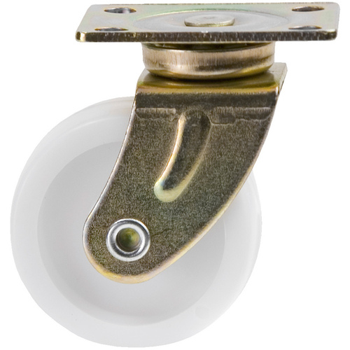 1-1/4" Casters, Plate, White