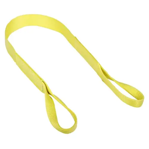 LIFTING STRAP TWISTED EYE TO EYE 4" X 10FT NYLON YELLOW