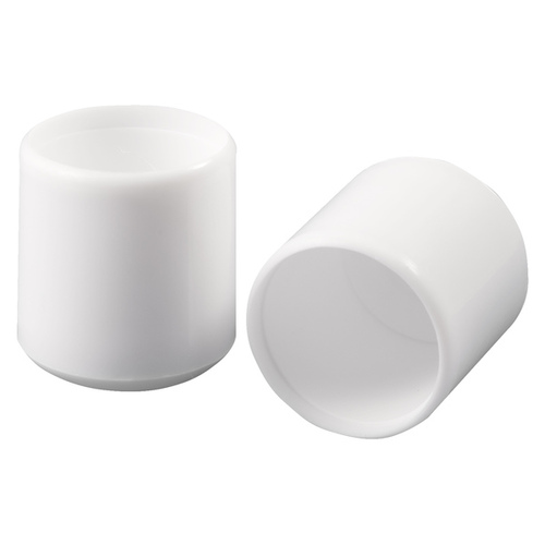 1" Furniture Hi-Tips, Heavy Duty, Vinyl, White