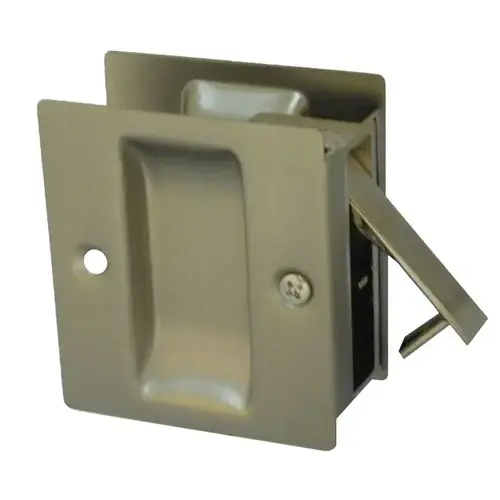 Pocket Door Lock Satin Nickel