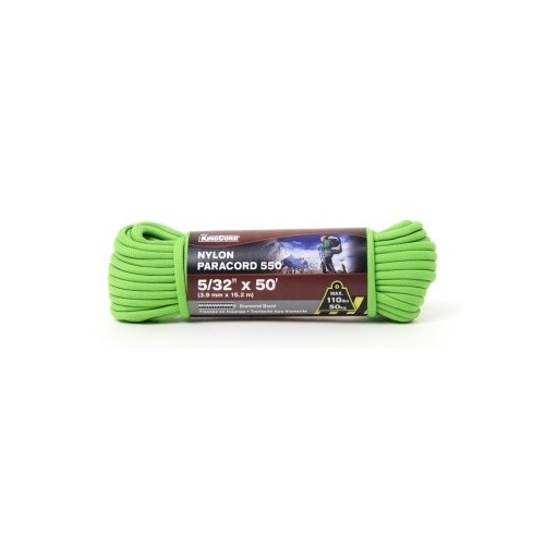 SecureLine Military Grade Paracord - Green 5/32" x 50'