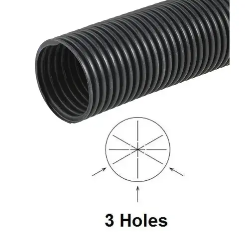 Pipe Leach Bed Perforated 3-Hole 4" x 10ft Polyethylene