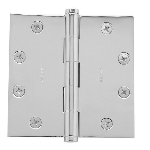 Square Corner Hinge, Polished Chrome