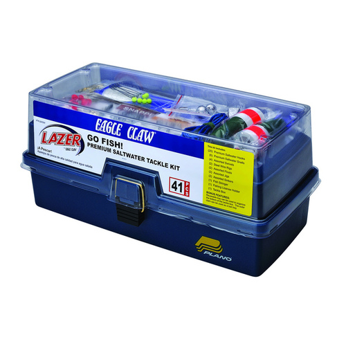 Lazer Saltwater Go Fish Tackle Box Kit - 38 Pieces