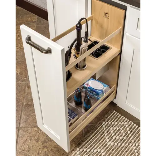 Base Pull-Out Grooming Organizer, Maple Century Serenade Vanity Signature Series