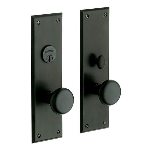 Baltimore Single Cylinder Entry Mortise Trim Satin Black Finish