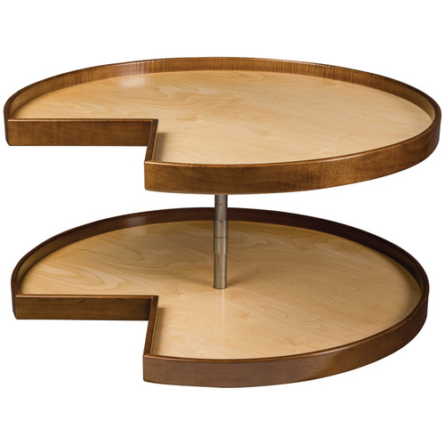 Lazy Susan, Pie Cut, 2 Shelf Set, Signature Series 32" Walnut Creek Collection, 32" diameter