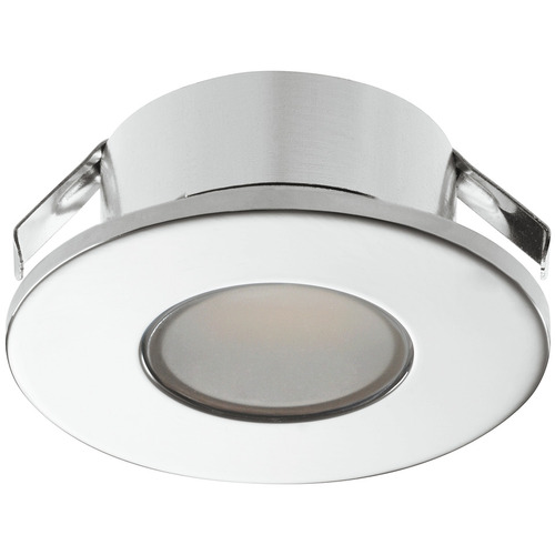 Recess/surface mounted downlight, Hafele Loox5 LED 2022 12 V aluminum Warm white 3000 K, silver coloured anodized, energy efficiency class: A+, Warm white 3000 k, anodized silver