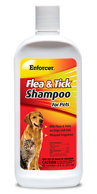 Enforcer EPS16 Flea and Tick Shampoo Liquid Cat and Dog Pyrethrins 16 oz