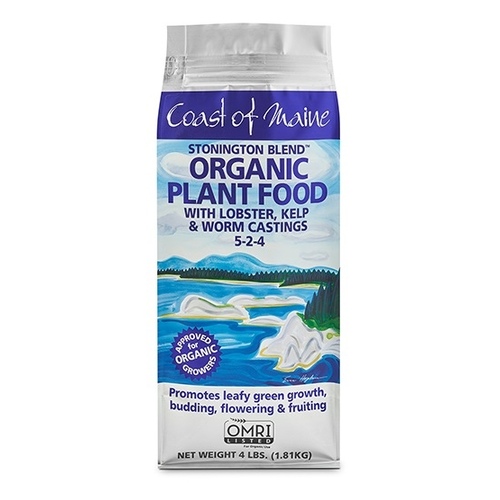 Coast of Maine 1CCSLKGP4LBCASE 1CCSLKGP4LBCASE Organic Plant Food, 4 lb, 5-2-4 N-P-K Ratio