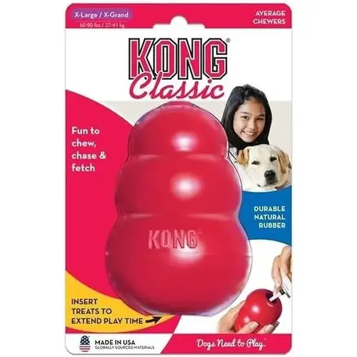 Classic KXL Dog Toy, XL, Chew, Classic, Rubber, Red