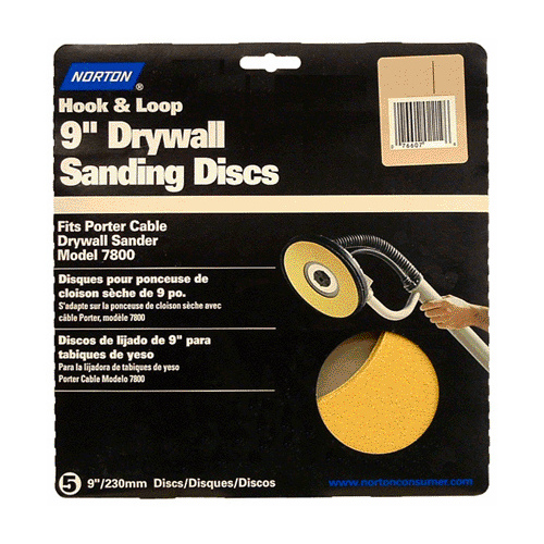 Sanding Disc, 9 in Dia, Coated, P150 Grit, Fine, Aluminum Oxide Abrasive