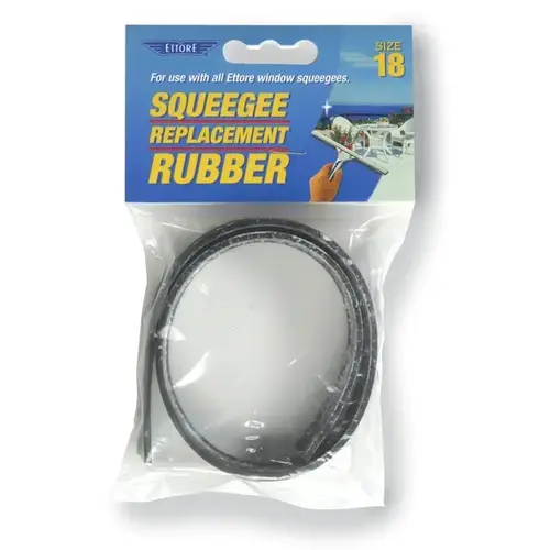Ettore 20018 Squeegee Replacement Blade, Rubber, 18 In.