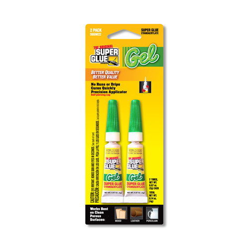 SUPER GLUE CORP/PACER TECH 11710326 Super Glue Gel, 2-Gram Tubes  pair