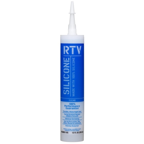 White Lightning WL099110C-XCP12 Contractor RTV Silicone Sealant 10oz - Clear - pack of 12