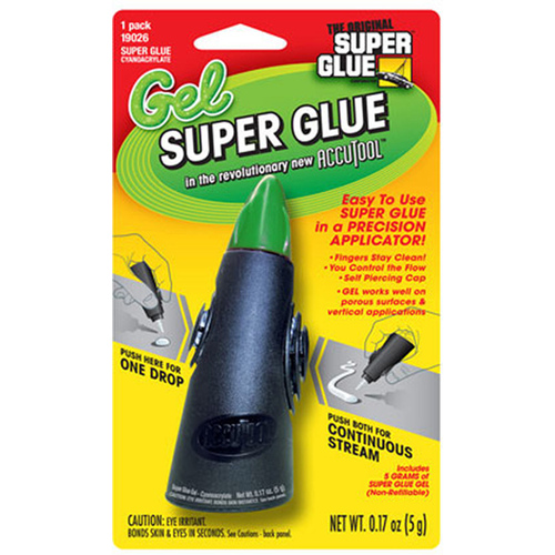 SUPER GLUE CORP/PACER TECH 11710229 Accutool Super Glue Gel Formula, 5-gm