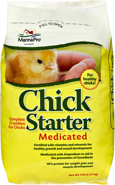 MANNA PRO PRODUCTS LLC 1000197 Chick Starter Feed, Medicated, 5-Lbs.