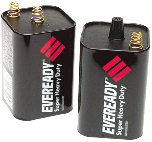 Eveready 1209 Lantern Battery, 6 V Battery, 12 Ah, Zinc, Manganese Dioxide