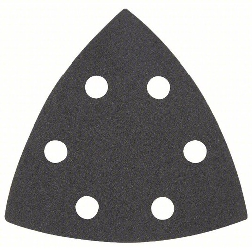 Triangle Sandpaper, 80 Grit, Silicon Carbide Abrasive, 3-1/2 in L Black - pack of 6