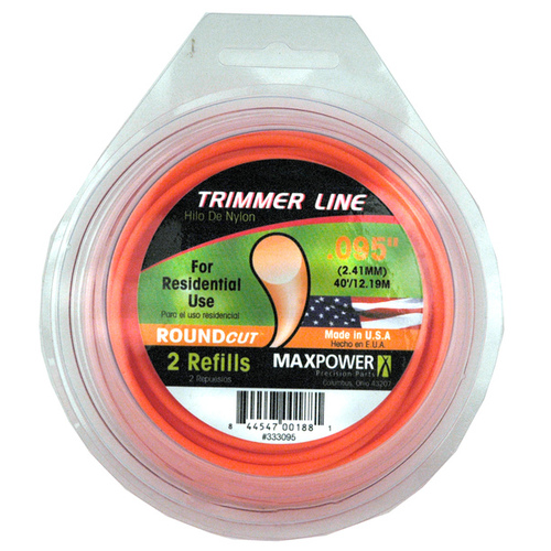 Trimmer Line RoundCut Commercial Grade 0.095" D X 40 ft. L Orange