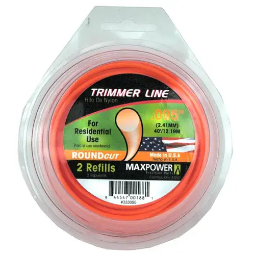 Trimmer Line RoundCut Commercial Grade 0.095" D X 40 ft. L - pack of 10