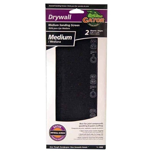 Sandscreen, 11-1/4 in L, 4-1/4 in W, 100 Grit, Medium, Silicon Carbide Abrasive Pair