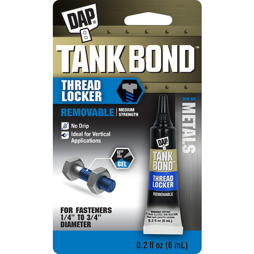 DAP 00165 Removable Thread Locker, Blue, Liquid, 0.2 oz Tube