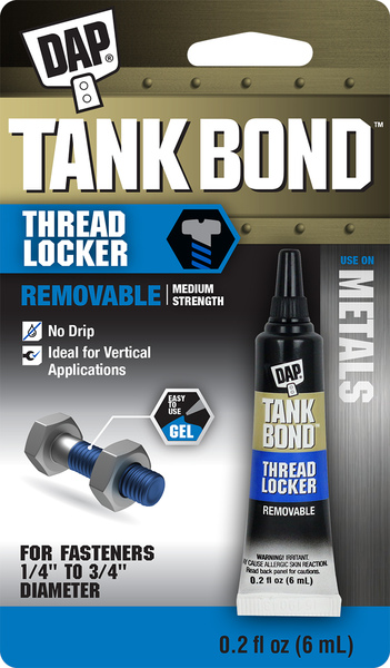 DAP 00165 Removable Thread Locker, Blue, Liquid, 0.2 oz Tube