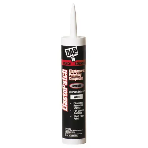 Filler White Paste 10.1 fl oz Cartridge Smooth Flexible Patching Compound (RTU); White