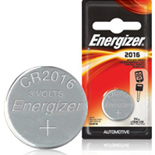 Energizer ECR2016BP Coin Cell Battery, 3 V Battery, 100 mAh, CR2016 Battery, Lithium, Manganese Dioxide Stainless Steel